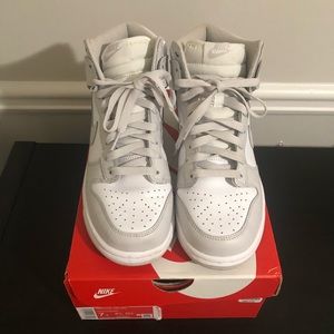 Nike Dunk High (GS) White/Vast Grey size 7Y